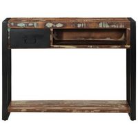 mesa consolarmesa de entradarmesa auxiliar multicolor madera maciza reciclada 100x35x75 cm