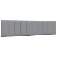 cabecero  panel de cabecera  decoracion de pared de cama acolchado tela gris claro 200 cm cfw139637