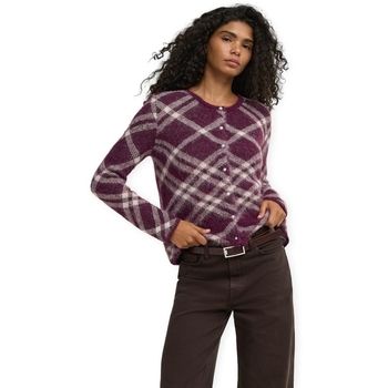Only Chaqueta de punto Noeme Cardigan - Fig/Check/Oatmeal para mujer