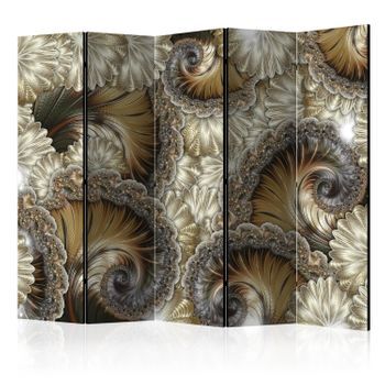 Biombo - Golden Hand-held Fans Ii (225x172 Cm)