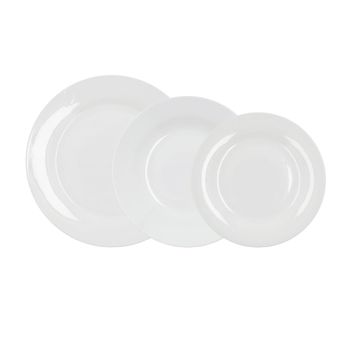 Vajilla porcelana blanca 18 piezas