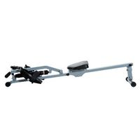 maquina de remo ajustable homcom pvc acero 130x475x67 cm gris