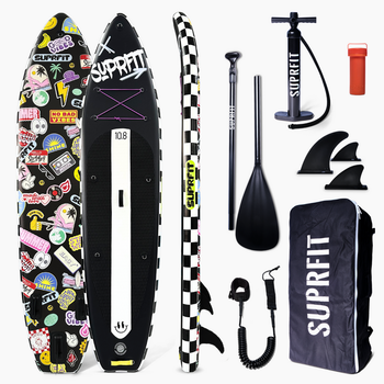 Tabla Sup Stand-up-paddling Etiqueta Negro 10'8 Suprfit