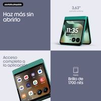 motorola razr 70 175 cm 69 pulgadas pulgadas sim doble android 160 5g usb tipo c 8 gb 256 gb 4800 mah verde oscuro