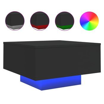Mesa De Centro 55x55x31 Cm Madera - Negro