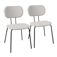 conjunto de 2 sillas de diseno y madera gris