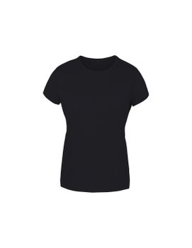 Camiseta de fitness Joluvi Combed Cotton Mujer Negro
