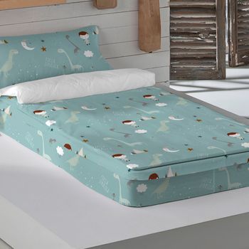 Saco Nordico Con Relleno 100% Algodón Jurasic Green Coor Cama 90 (90x190/200 Cm)
