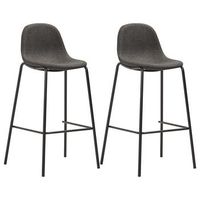 conjunto de mesa alta y taburetes 3 uds  mueble jardin mesa y sillas tela gris oscuro