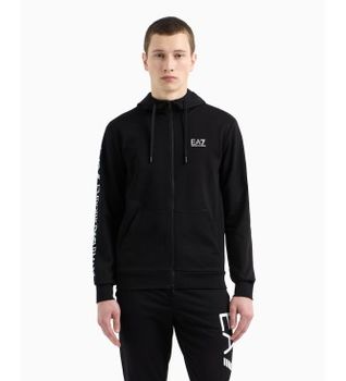EA7 para hombre. 7M000568_AF13512 Sudadera Logo Series negro (XXL), Casual, Algodón