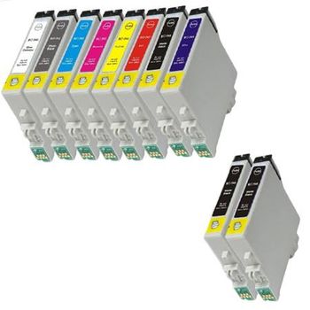 Compatible Multipack Epson Stylus Photo R1800 Printer Ink Cartridges (10 Pack) -C13T05404010