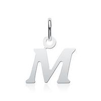 colgante plata 925 letra m
