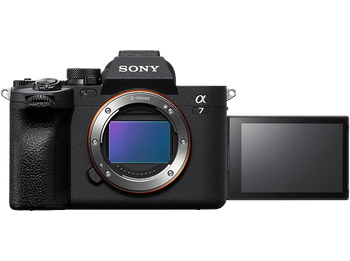 Cámara EVIL - Sony Alpha 7 IV Mark IV, BIONZ XR, Eye AF (IA), CMOS Exmor R, 33 MP, 10 bits, 4k 60p, Wi-Fi, Negro