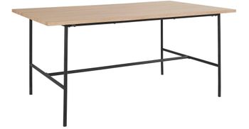 Mesa de comedor para 8 personas en efecto roble negro 180