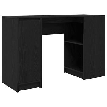 Escritorio | Mesa De Trabajo Roble Negro 120x42x76 Cm Madera De Ingeniería