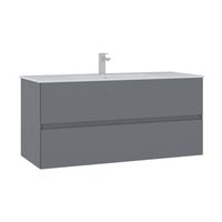 mueble para lavabo  - 121 x 51 x 55 cm - gris mate