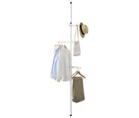 perchero telescopico havneby 110 - 305 x 30 cm ajustable metalplastico blanco encasa