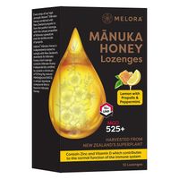 melora manuka honey  propolis lozenges - lemon  peppermint