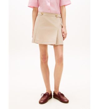 Tommy Hilfiger para mujer. WW0WW49649 Falda Tencel beige (36), Casual, Algodón Orgánico, Sostenible