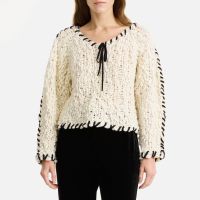 by malene birger milea crocheted wool-blend jumper - l