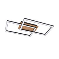 floha - plafon led de metal color negro 50 cm