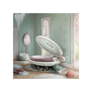 Little Mermaid Shell Bed in Rainbow Finish