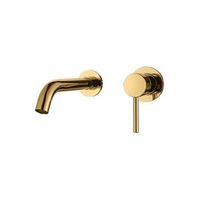 grifo lavabo empotrado monomando brampton dorado
