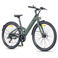 bicicleta electrica urbana ligera engwe n1 air st con bateria de 36 v y 10 ahverde