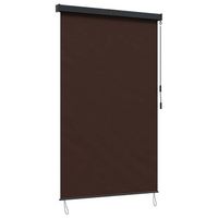 estor enrollable marron 140 x 250 cm tela y aluminio vidaxl