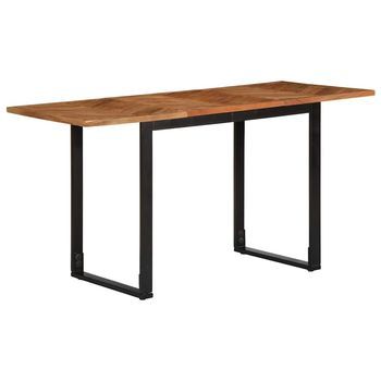 Mesa De Comedor 140x70x75 Cm Madera Maciza Acacia Vidaxl