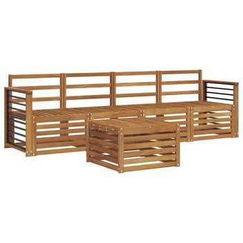 Juegos De Sofás Natural Madera De Acacia Sólida