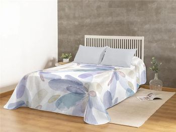 Colcha boutí dave acuarela cama 180 con 2 fundas karamelo