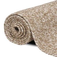 alfombras de area rectangular natural y blanco 80 x 200 cm yute