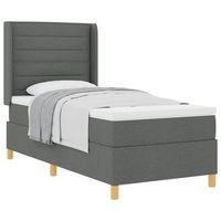 cama tapizada 193x93x128 cm madera - gris