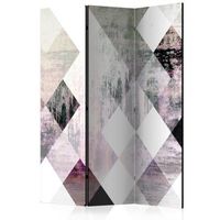 biombo - rhombic chessboard pink 135x172 cm