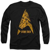 star trek camiseta manga larga delta crew para mujer