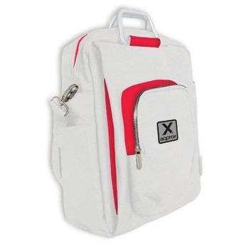 Maletín Approx appNBST15x nylon alta resistencia blanco y rojo 15.6