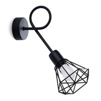 aplique de pared mozosa negro l 1 luz