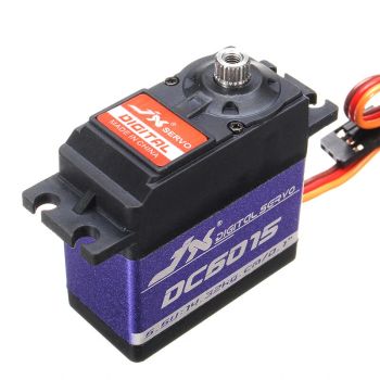 JX DC6015 14.32KG Servo Digital de ángulo estándar de alto par y engranajes metálicos DC para modelo de RC Transmisor Ra