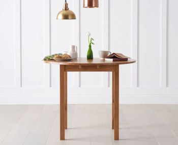 Oxford 90cm Solid Oak Extending Dining Table
