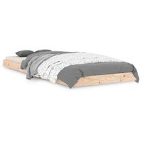 estructura de cama madera maciza pino 75x190 cm