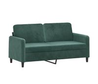 vidaxl sofa de 2 plazas de terciopelo verde oscuro 140 cm