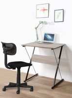 escritorio en acero y madera beige