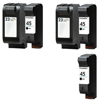 Compatible Multipack HP DeskJet 720c Printer Ink Cartridges (5 Pack) -51645A