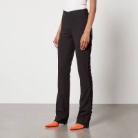 de la vali elena crepe flared trousers - uk 6