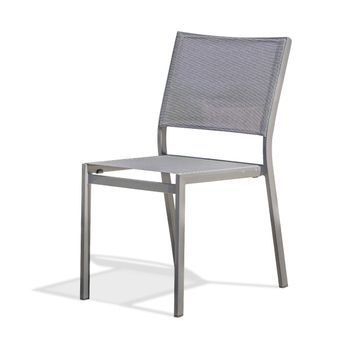 Silla De Jardín Apilable De Aluminio Y Lona Plastificada
