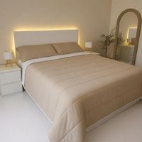 ospatex edredon nordico bicolor reversible color beig  blanco tacto seda cama 90105135150 relleno fibra 350 grm2 fabricado en espana