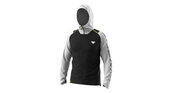 Chaqueta dynafit dna cortaviento hombre negra blanca