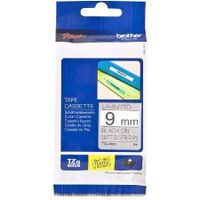 brother tze-m921 original p-touch label tape 9mm x 8m black on silver