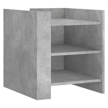 Mesita De Noche - Mesilla Madera De Ingeniería Gris Hormigón 45x50x50 Cm Mc5039